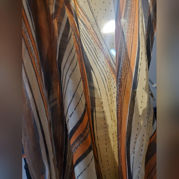 Frank Usher London Vintage 1970s Sheer Maxi Dress Womens Size 38 - Picture 12 of 12